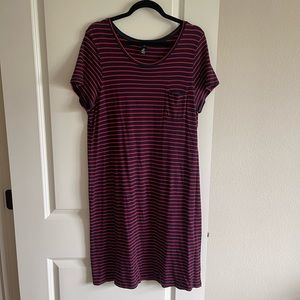 Gap T-shirt dress- red and blue